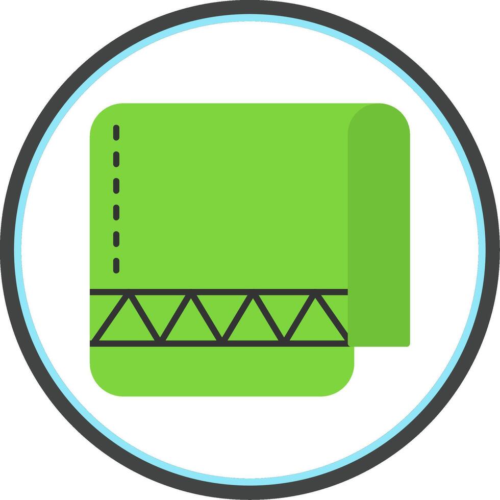 Towel Flat Circle Icon vector