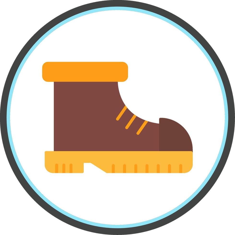 Boot Flat Circle Icon vector