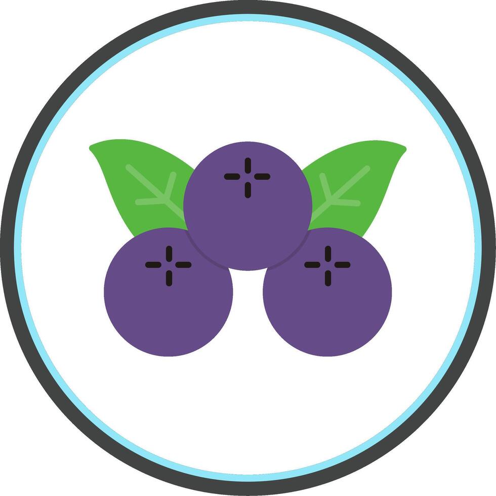 Berries Flat Circle Icon vector