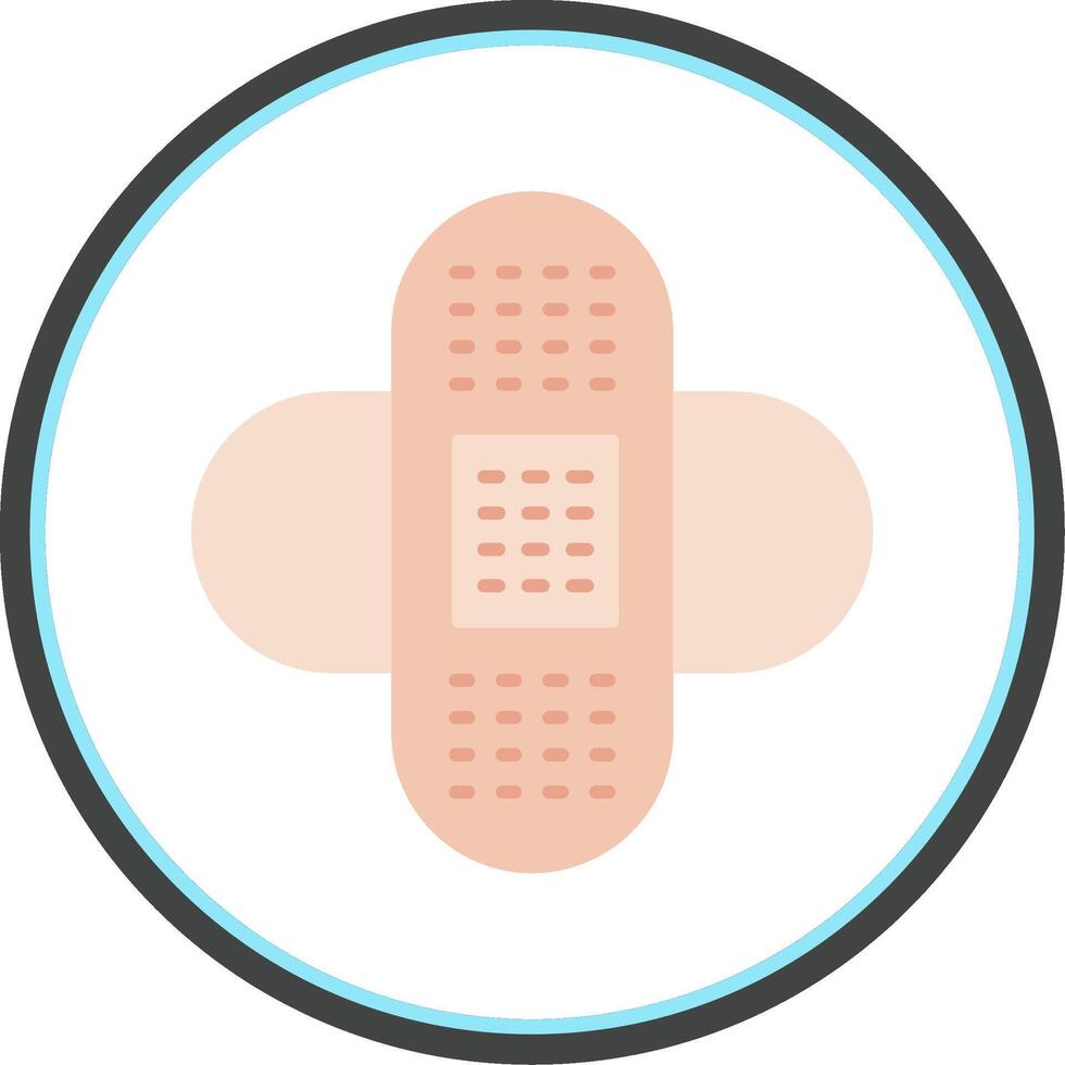 Bandages Flat Circle Icon vector