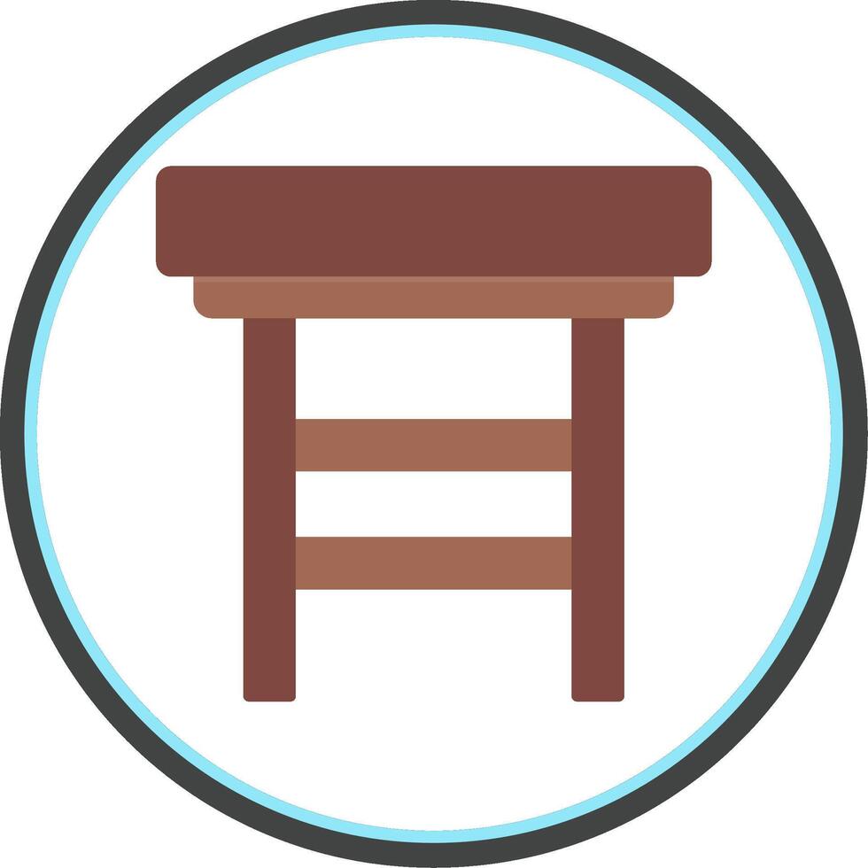 Stool Flat Circle Icon vector