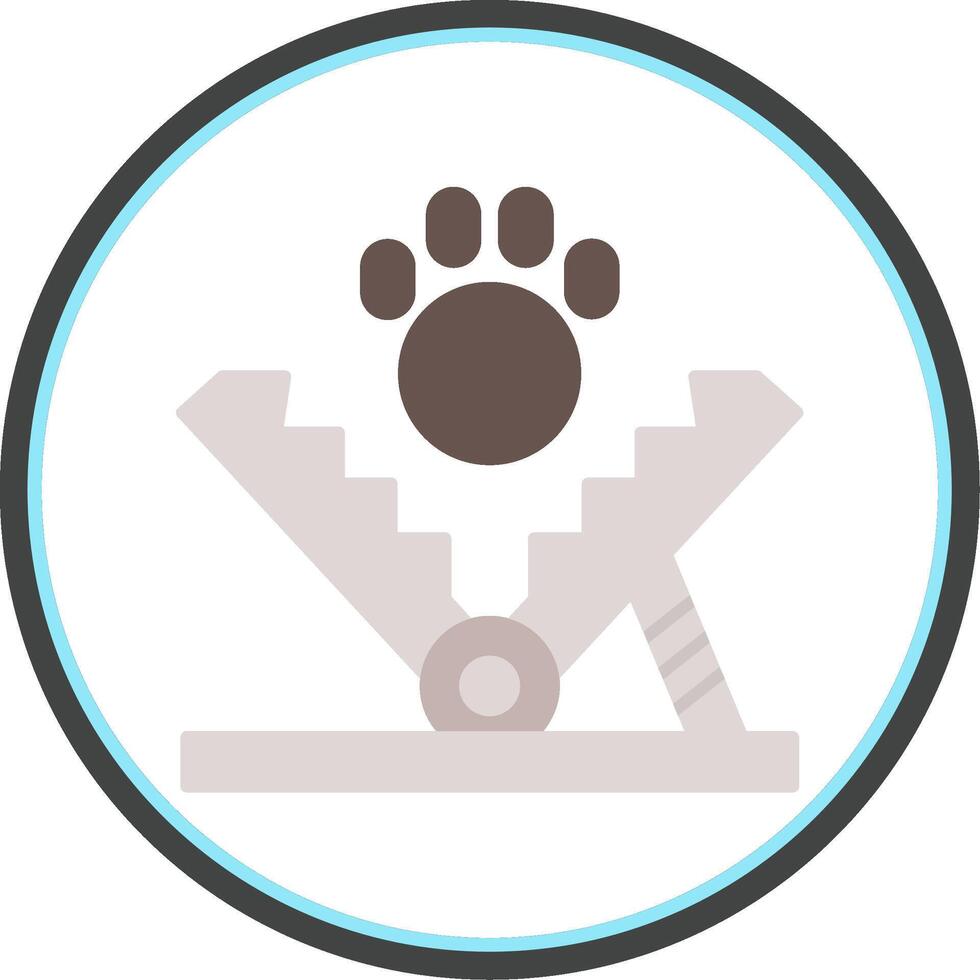 Bear Trap Flat Circle Icon vector