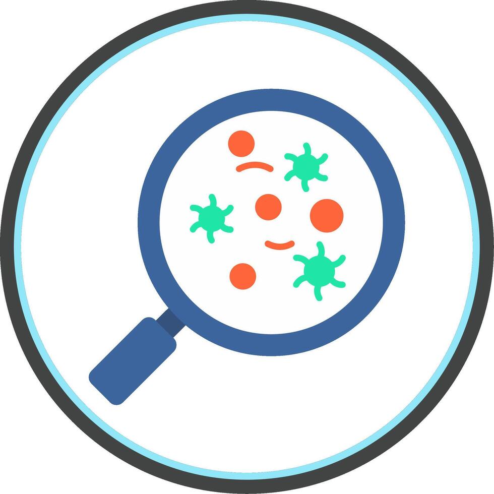 Microbiology Flat Circle Icon vector