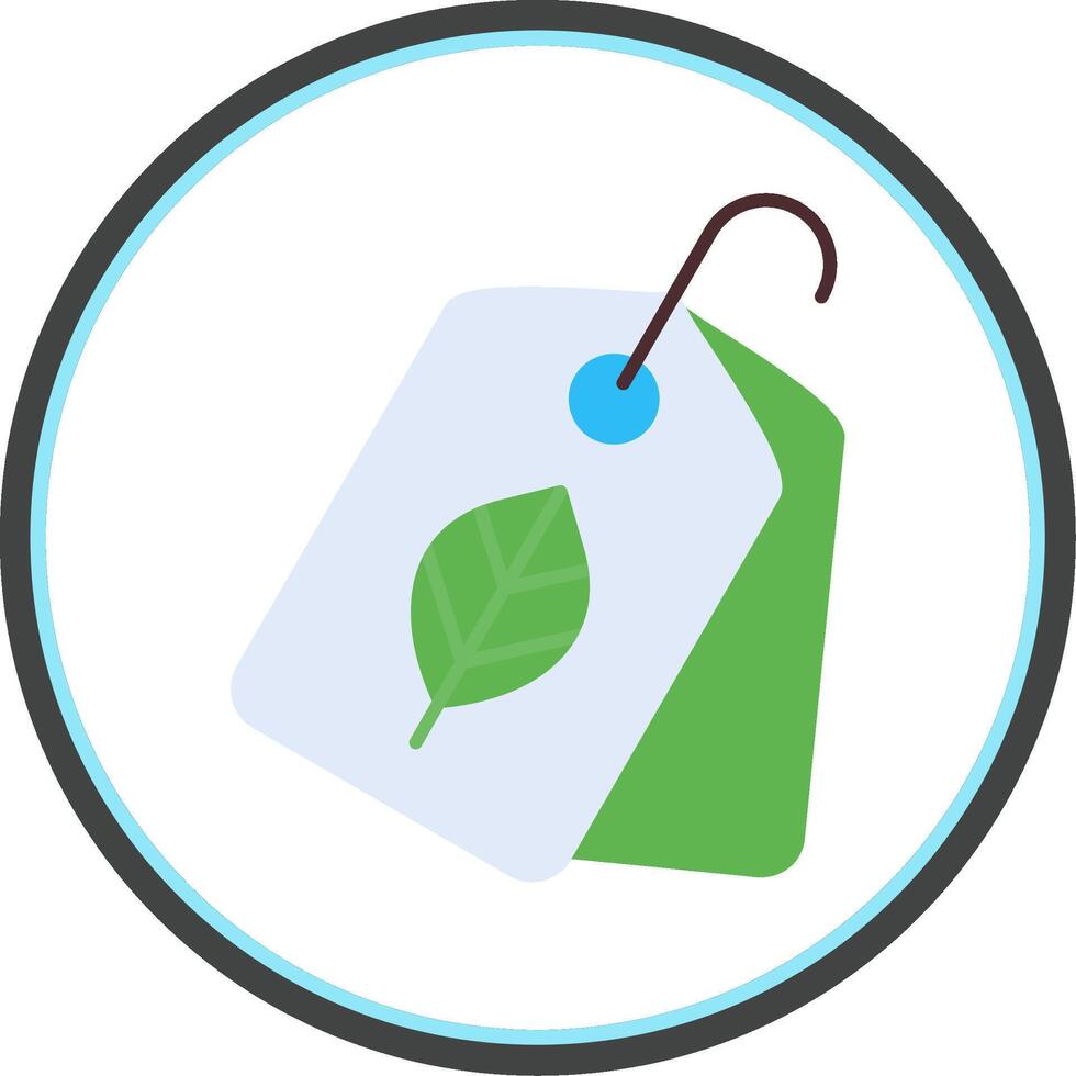 Eco Tag Flat Circle Icon vector