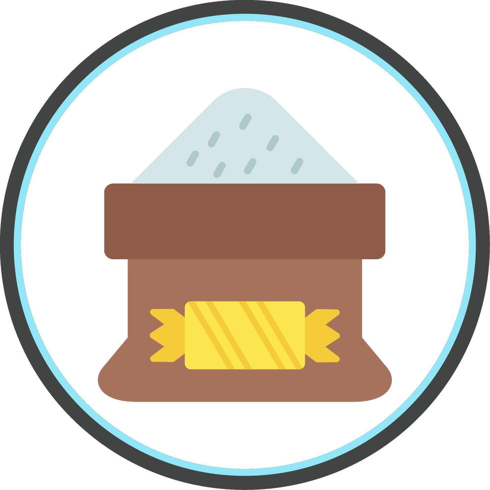 Sugar Flat Circle Icon vector