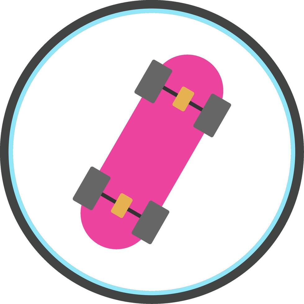 Skates Flat Circle Icon vector