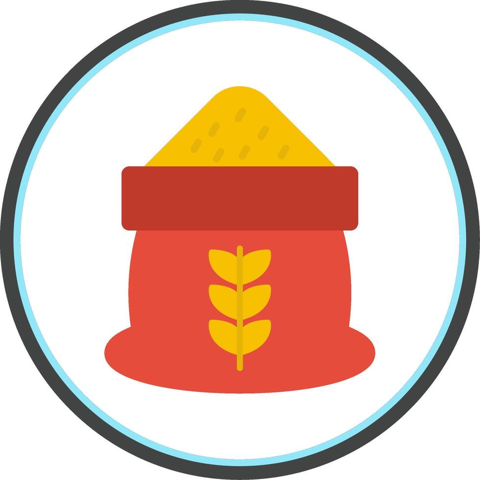 Grain Flat Circle Icon vector