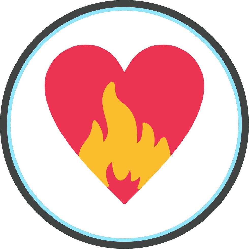 Passion Flat Circle Icon vector