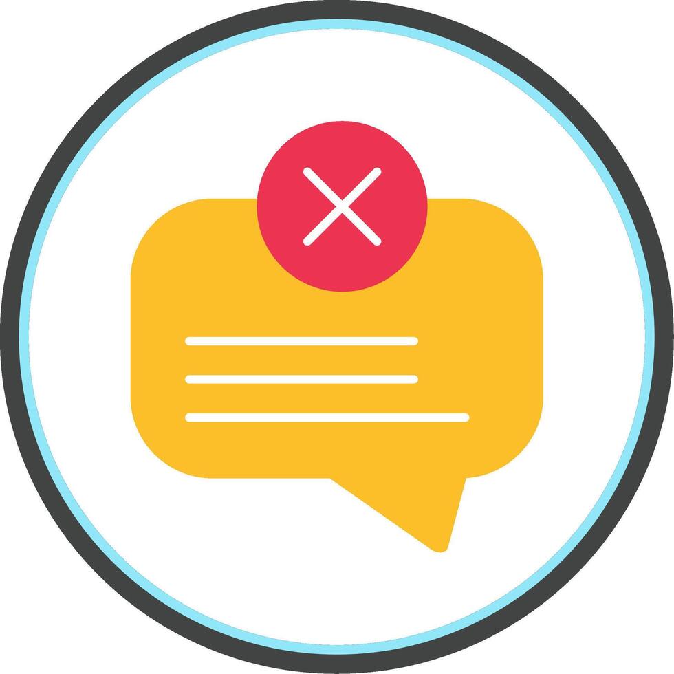 No Message Flat Circle Icon vector