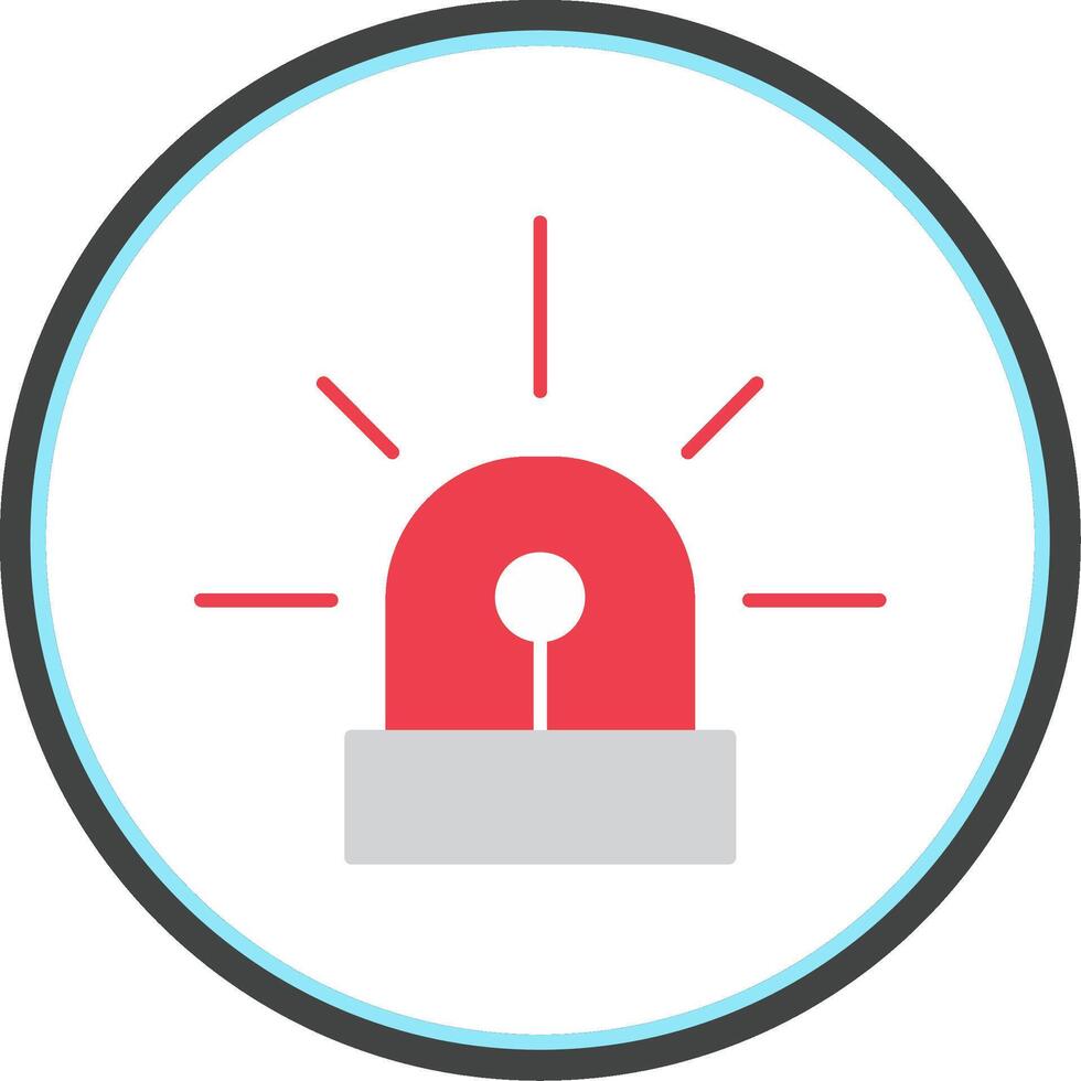 Siren Flat Circle Icon vector