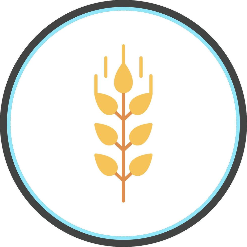 Wheat Flat Circle Icon vector