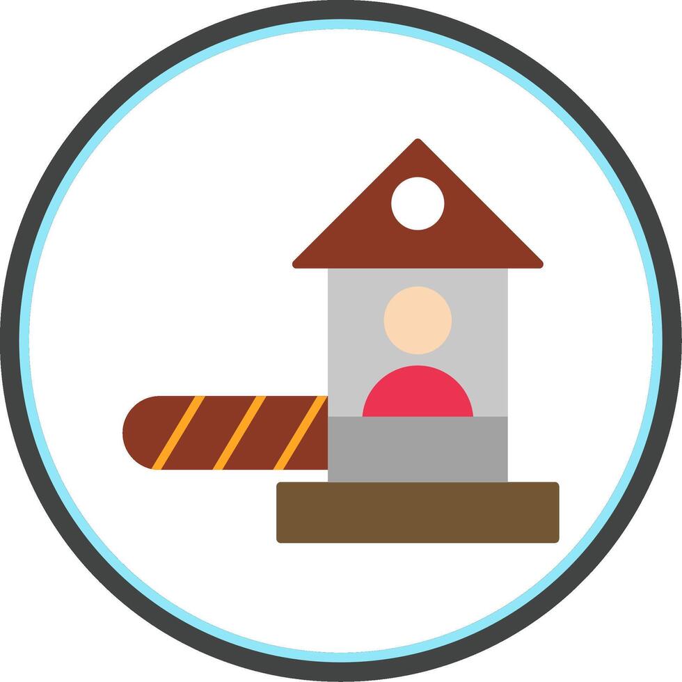 Checkpoint Flat Circle Icon vector