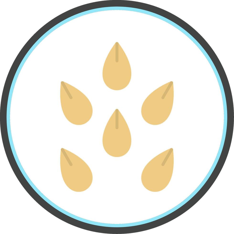 Seeds Flat Circle Icon vector