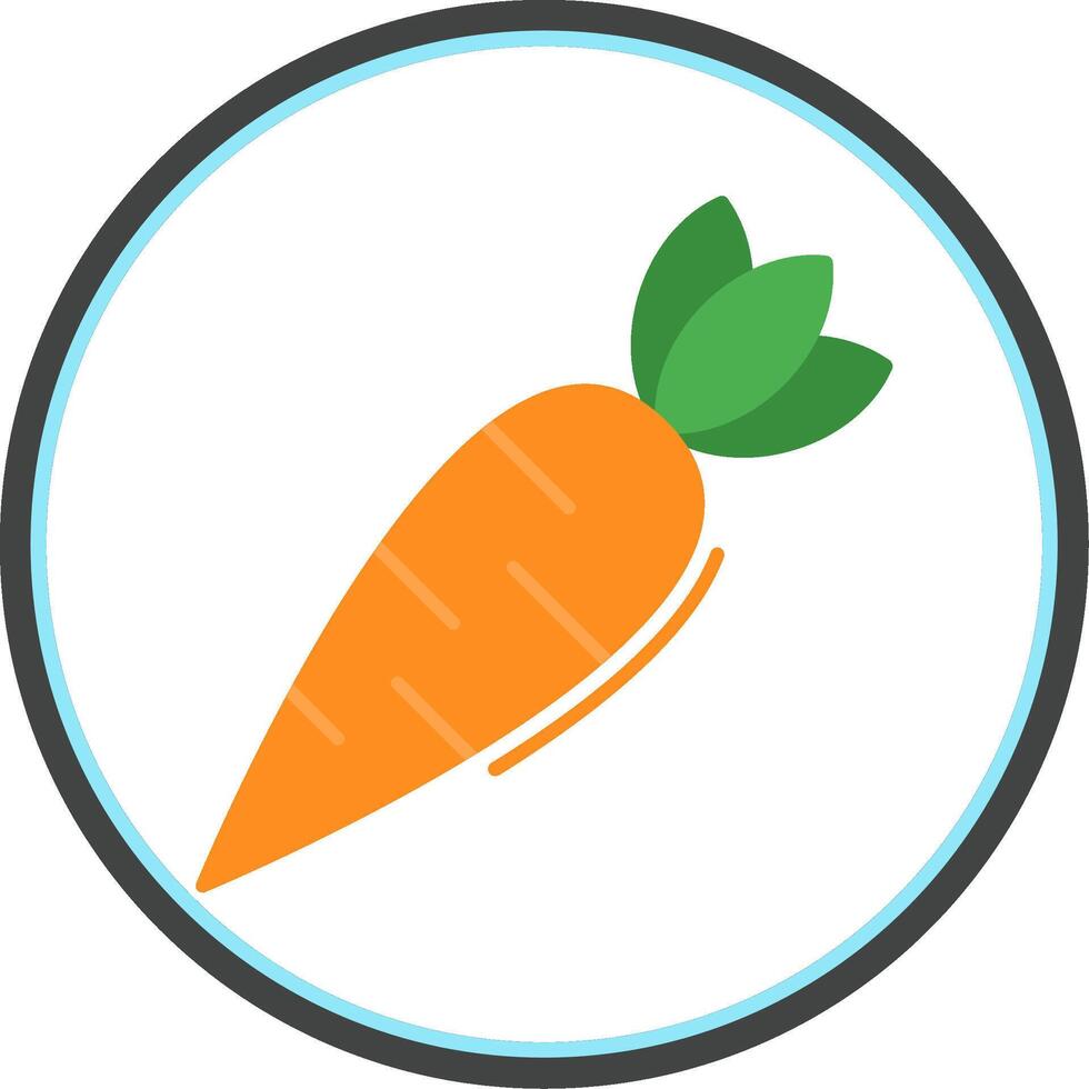 Carrot Flat Circle Icon vector