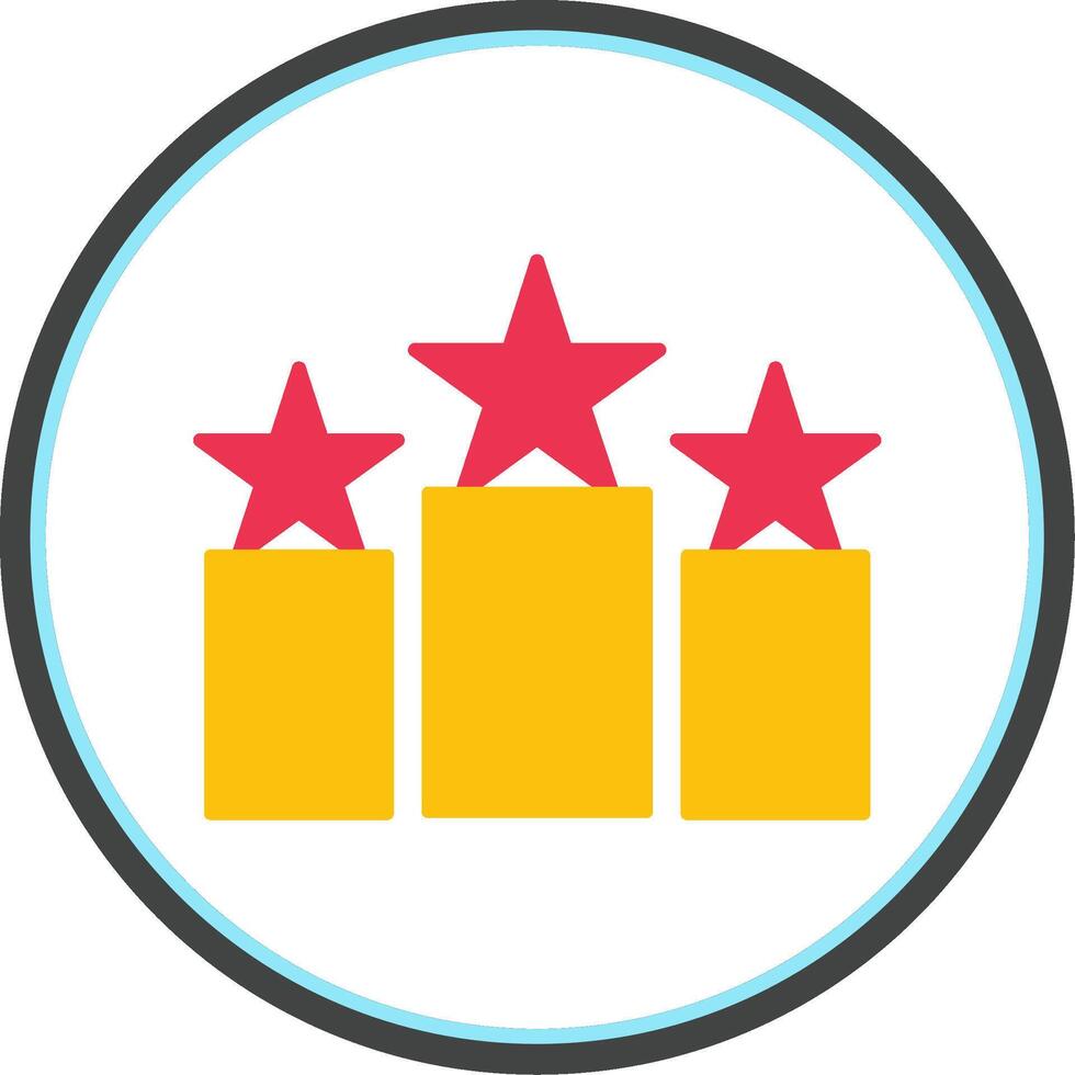 Rank Flat Circle Icon vector