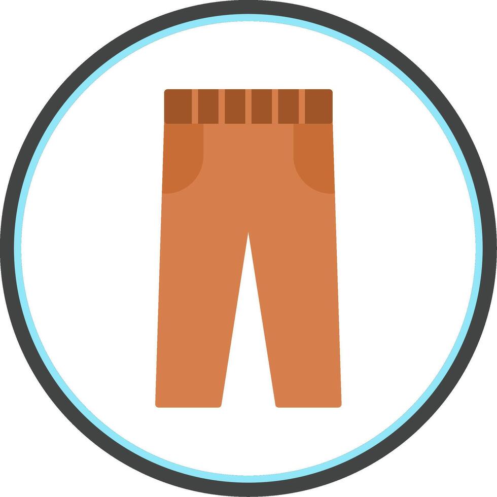 pantalones plano circulo icono vector