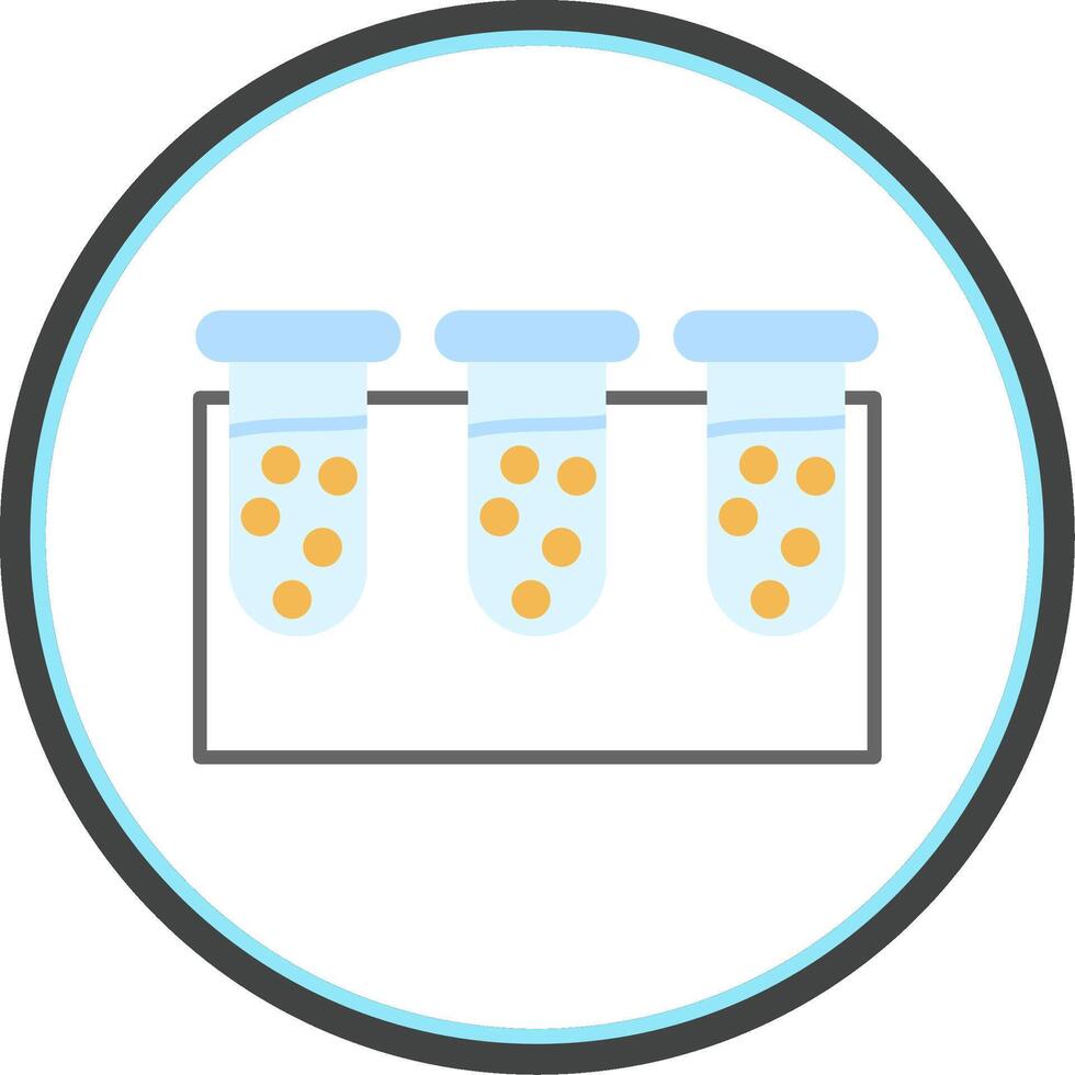 Test tube Flat Circle Icon vector