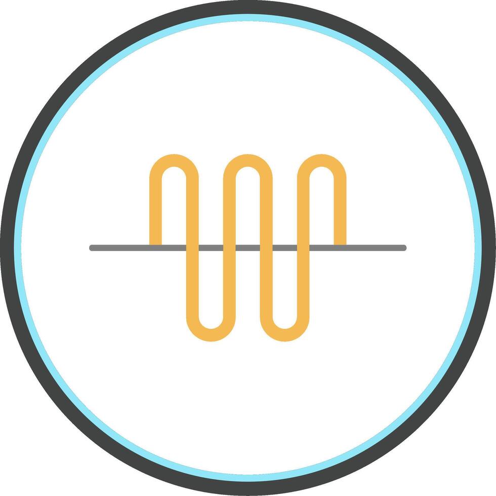 Audio Wave Flat Circle Icon vector