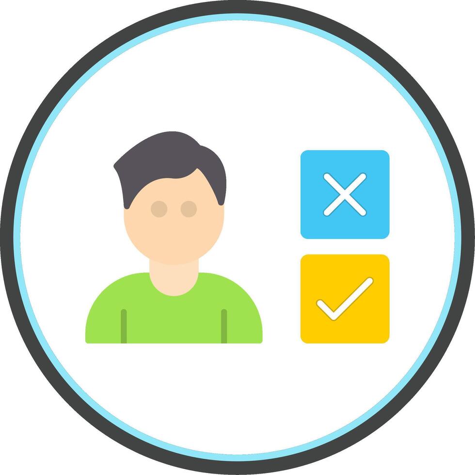 Choice Flat Circle Icon vector