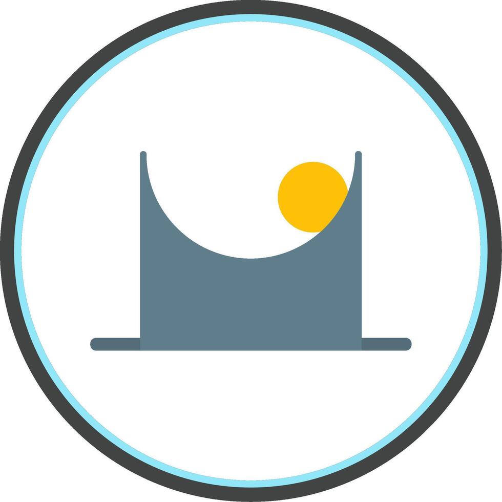 Friction Flat Circle Icon vector