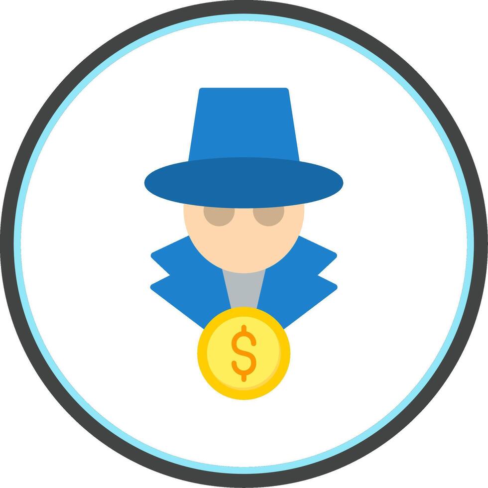 Fraud Flat Circle Icon vector