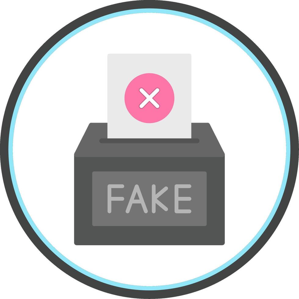 Fake Flat Circle Icon vector