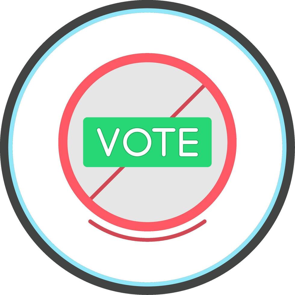 Forbidden Sign Flat Circle Icon vector