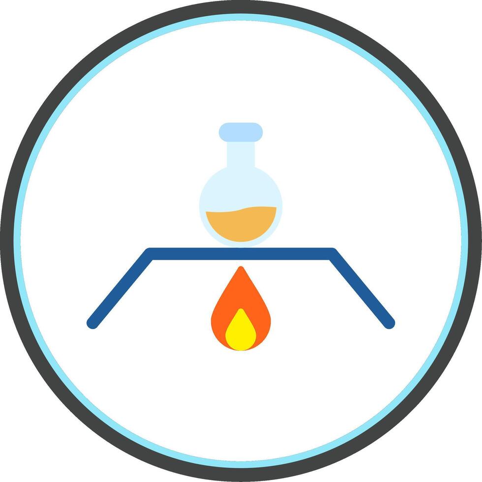 Burner Flat Circle Icon vector