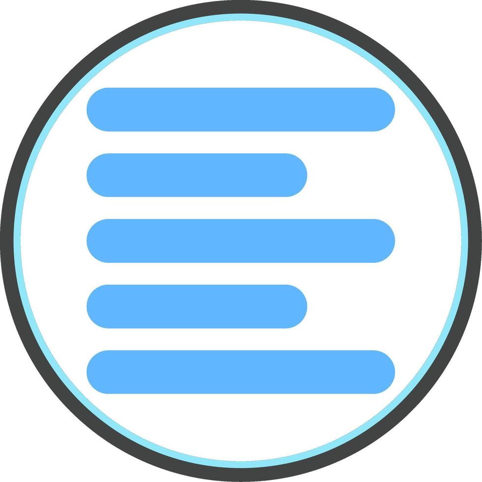 Horizontal Left Align Flat Circle Icon vector