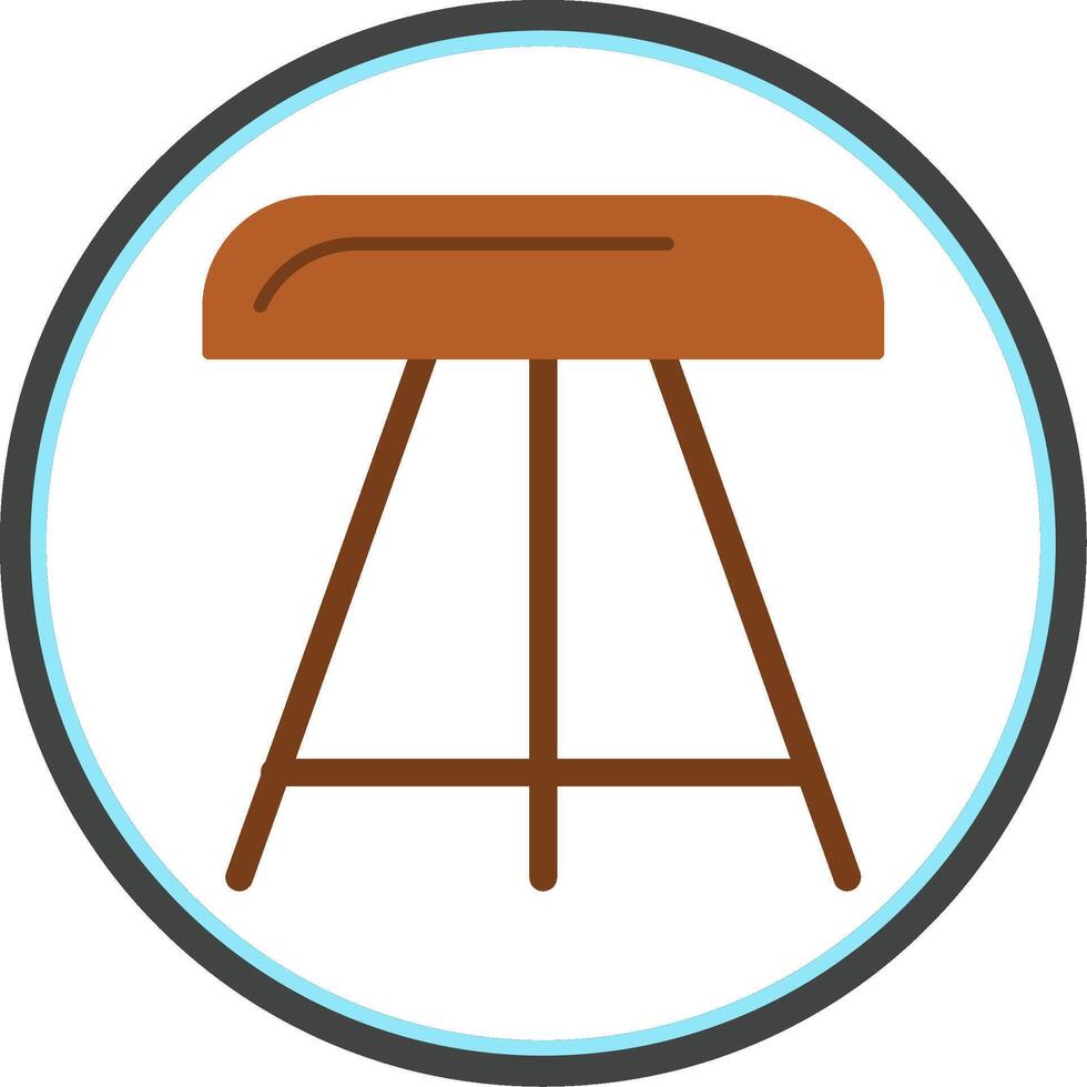 Stool Flat Circle Icon vector