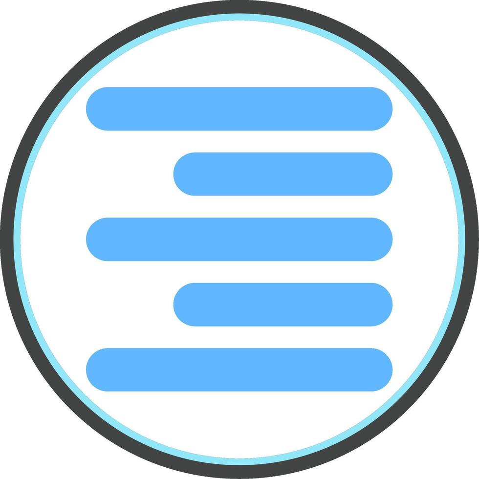 Horizontal Right Align Flat Circle Icon vector
