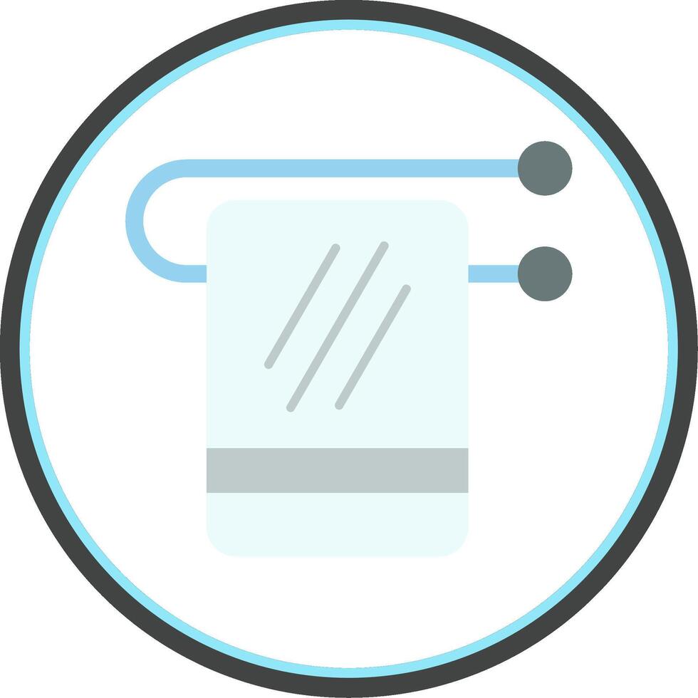 Towel Rack Flat Circle Icon vector