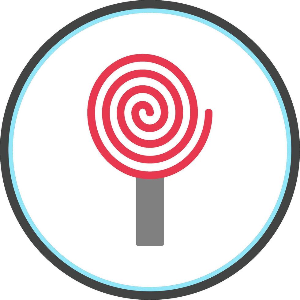 Spiral Flat Circle Icon vector