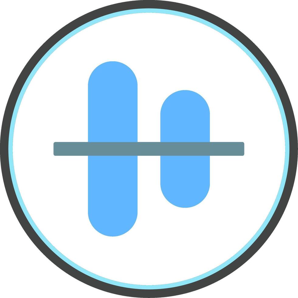 Vertical Align Centre Flat Circle Icon vector