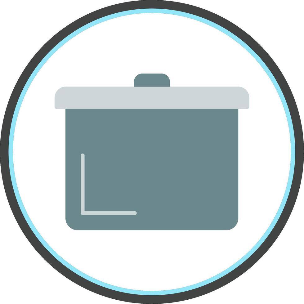Pot Flat Circle Icon vector