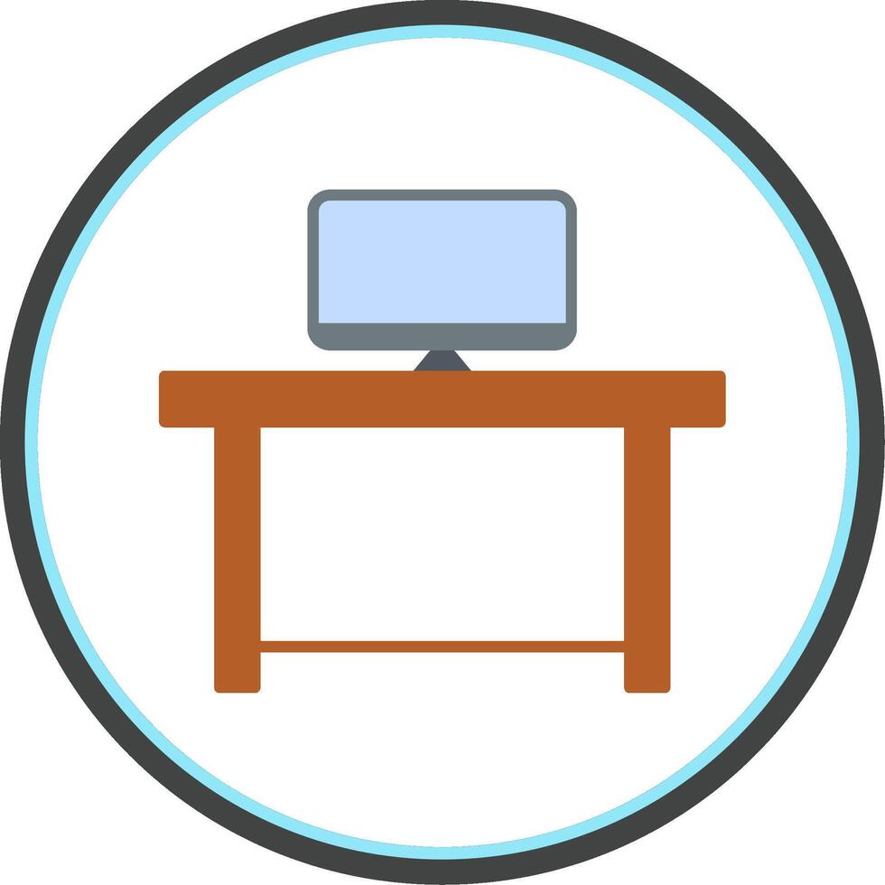 Workspace Flat Circle Icon vector