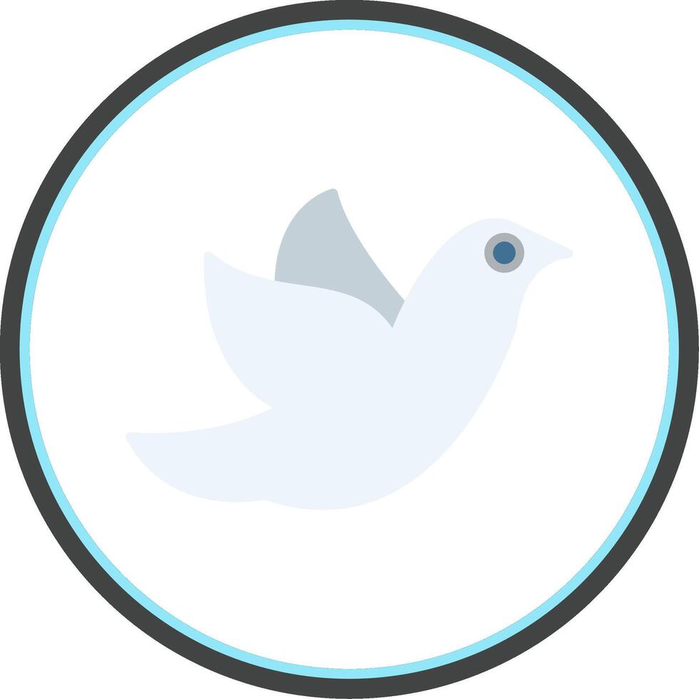 Dove Flat Circle Icon vector