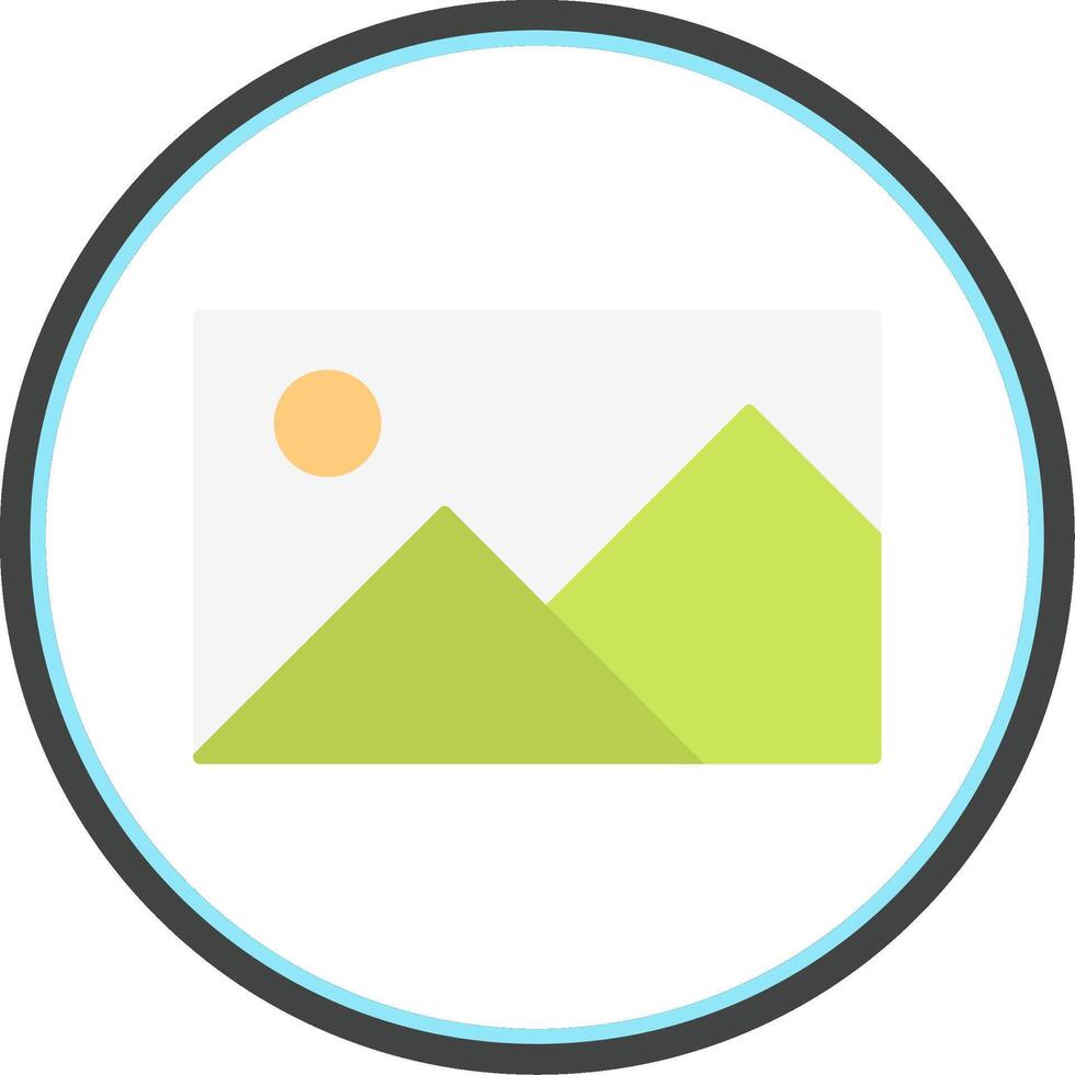Photo Album Flat Circle Icon vector
