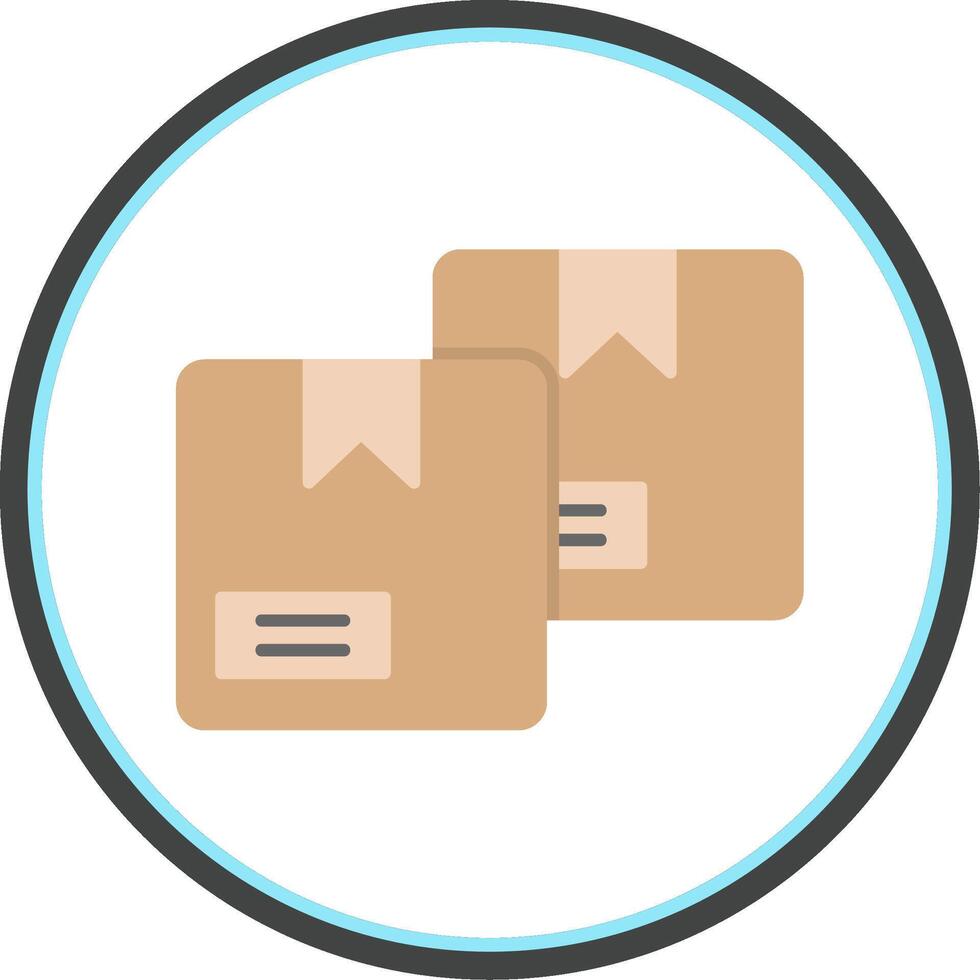 Package Flat Circle Icon vector