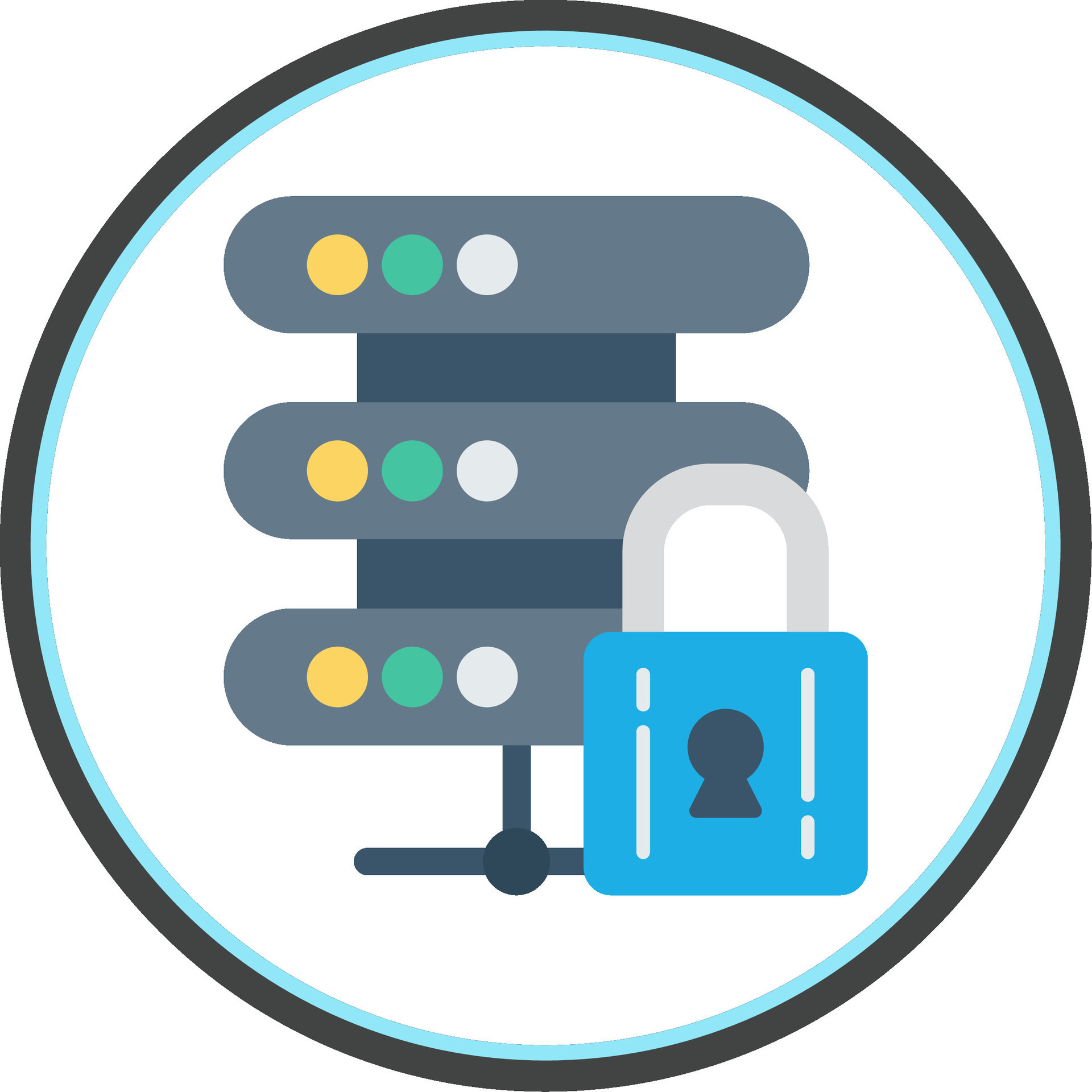 Data Protection Flat Circle Icon 38835601 Vector Art at Vecteezy