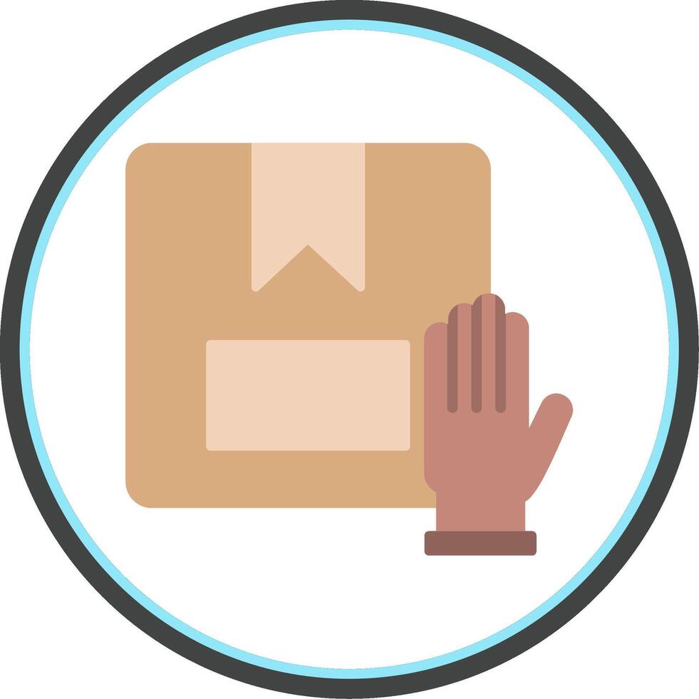 Hold Flat Circle Icon vector