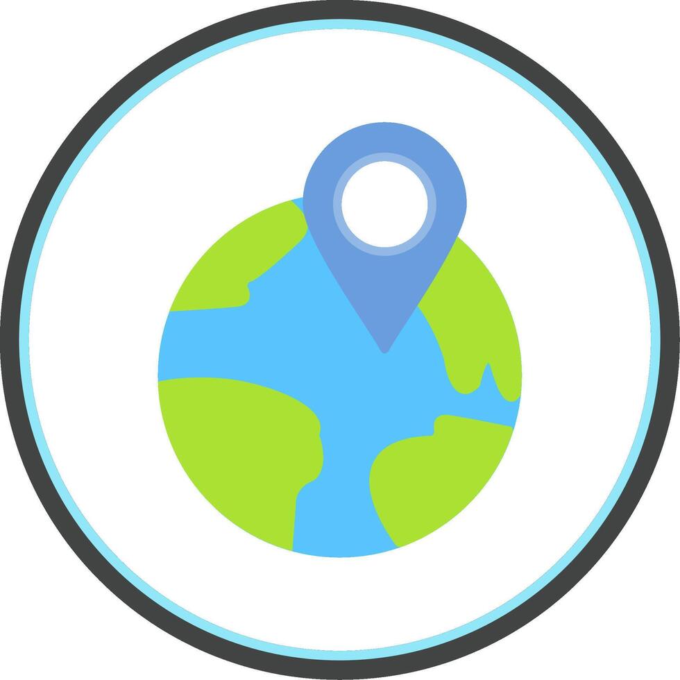 Location Pin Flat Circle Icon vector