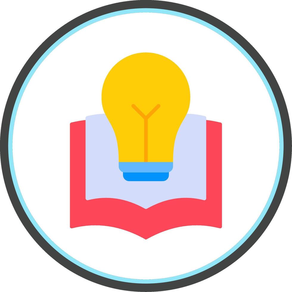 Knowledge Flat Circle Icon vector