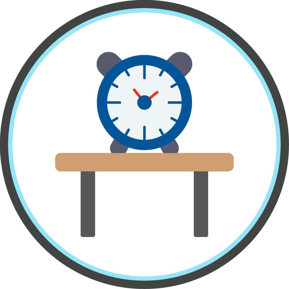 Table Watch Flat Circle Icon vector