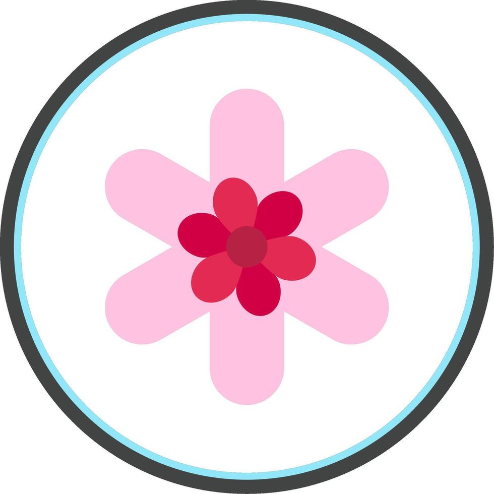 Gallardia Flat Circle Icon vector