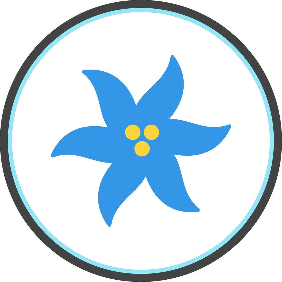 Bluebell Flat Circle Icon vector