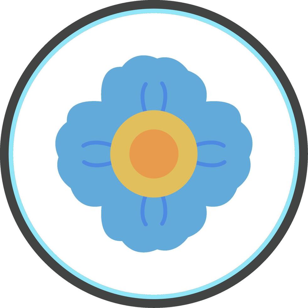 Mallow Flat Circle Icon vector