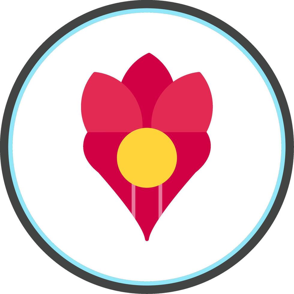 Crocus Flat Circle Icon vector