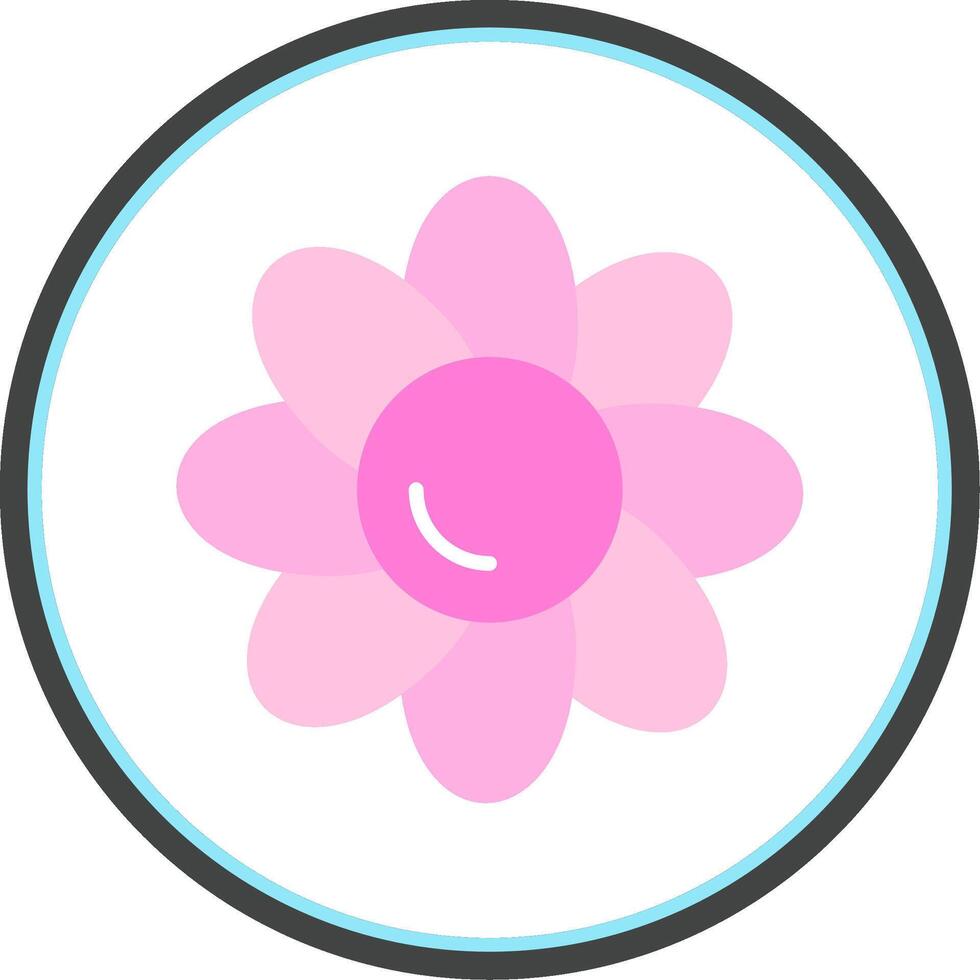 Clematis Flat Circle Icon vector