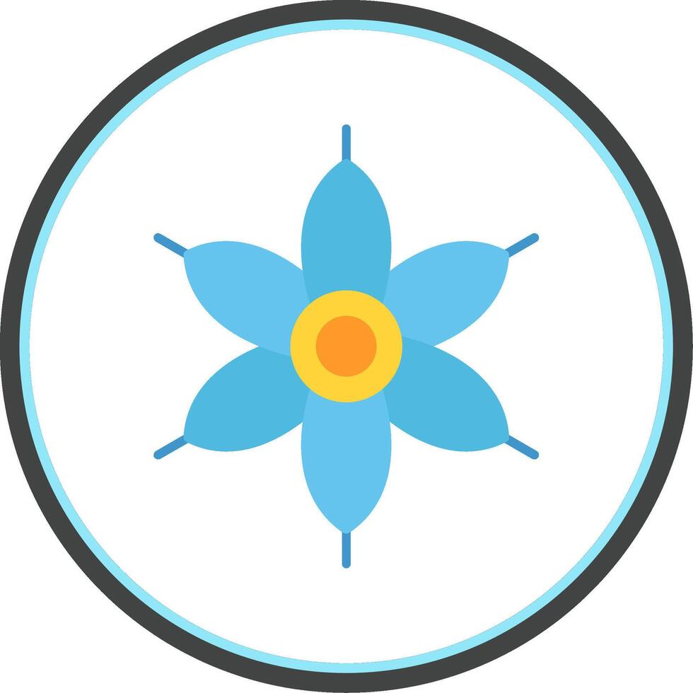 Lantana Flat Circle Icon vector